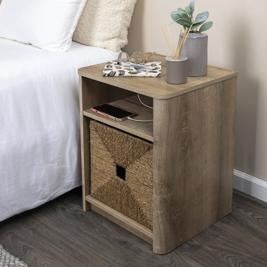 Hello Honey® Coastal Oak End Table with Storage